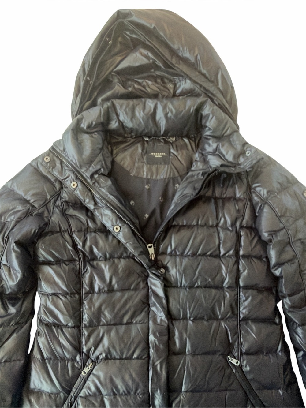 Weekend Max Mara L’Authentico Piumino Down Puffer Coat in Black - Picture 4 of 14